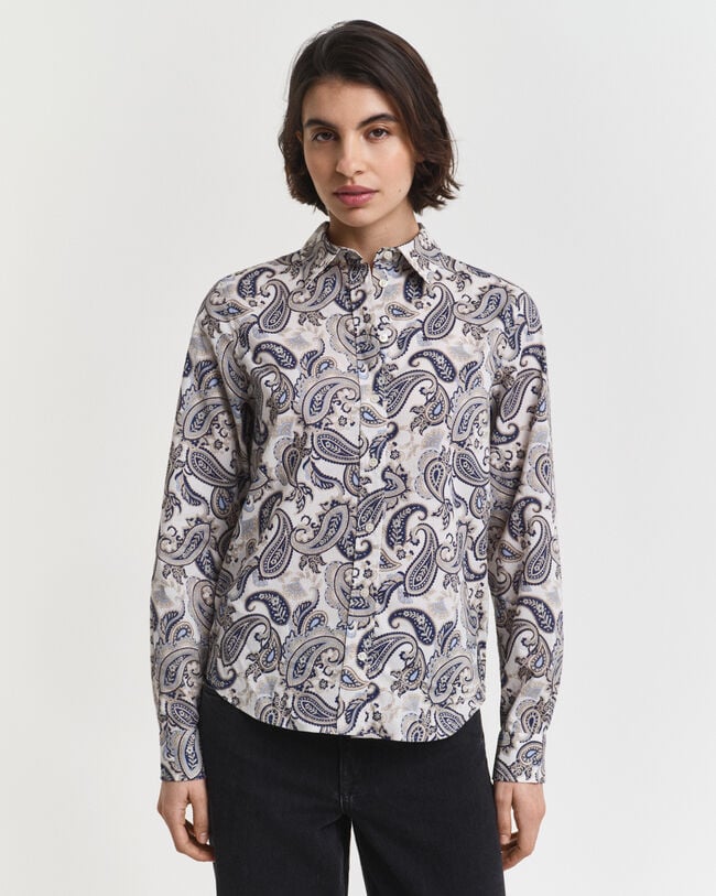 Paisley Bluse aus Baumwoll-Voile