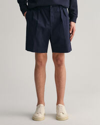 Twill-Chinoshorts mit Bundfalten