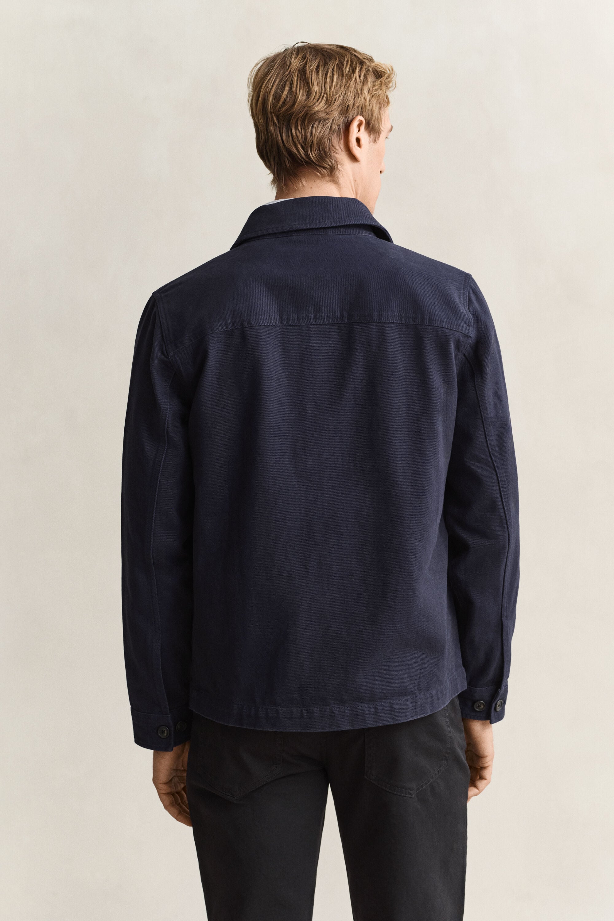 Hemdjacke aus gebürstetem Twill