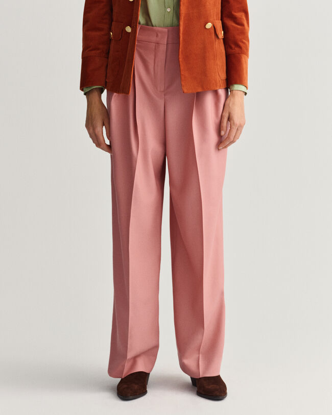 Hose mit Bundfalten und weitem Bein