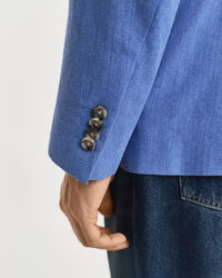 Slim Fit Baumwoll Leinen Anzugsakko