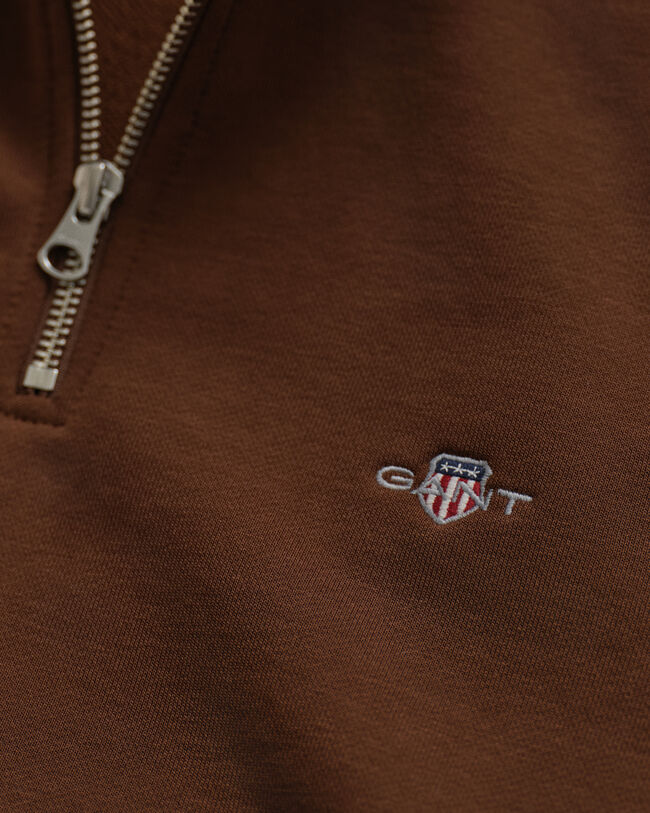 Shield Sweatshirt mit halblangem Rei&szlig;verschluss