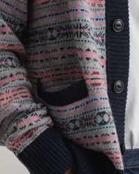 REMAKE Strickjacke mit Fair-Isle-Muster
