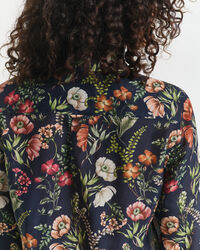 Regular Fit Bluse aus Baumwolle und Seide mit Blumen-Print