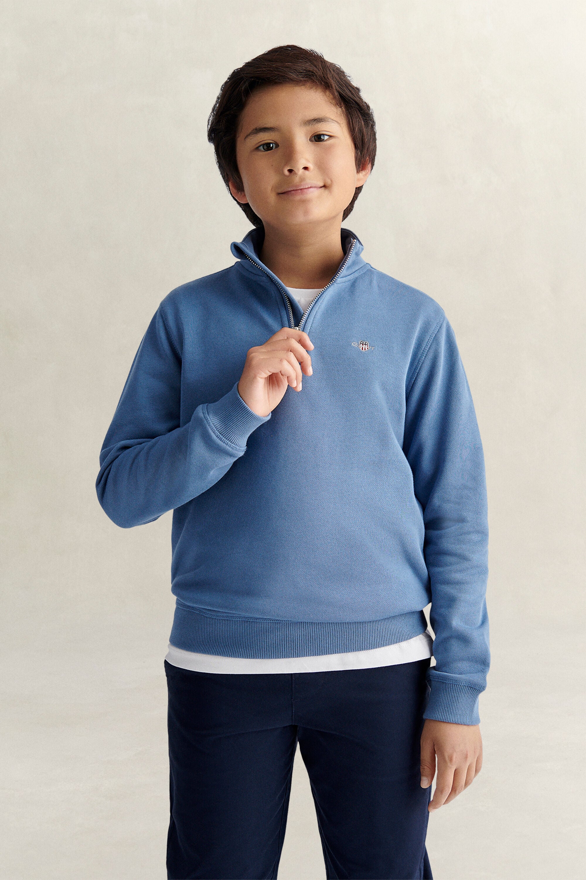 Teen Boys Shield Sweatshirt mit Reißverschlusskragen