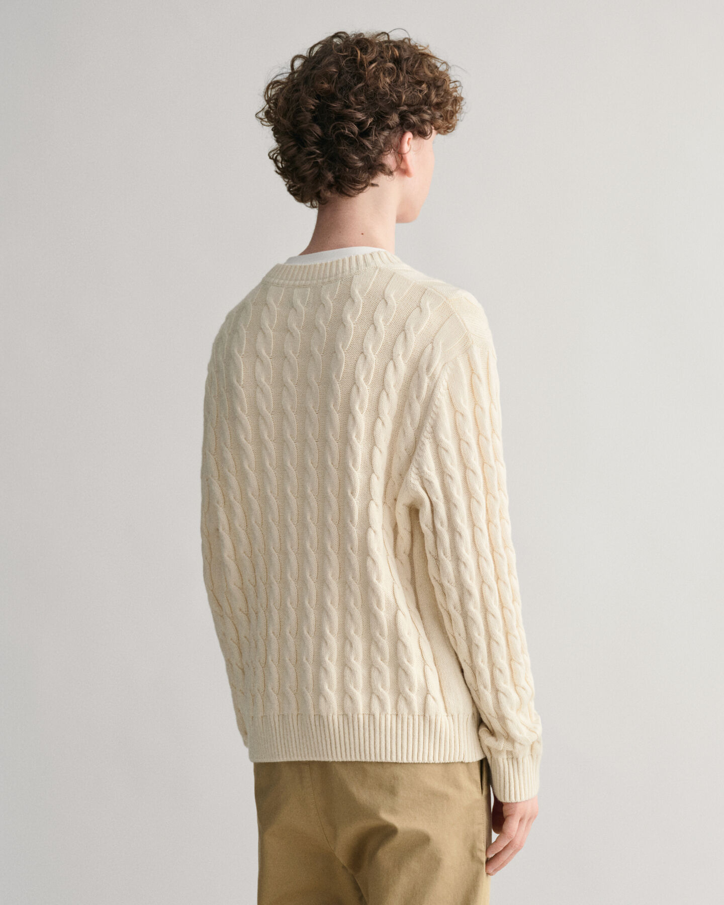 Teens Shield Zopfstrick V-Neck Pullover