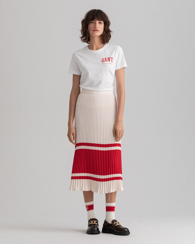 Faltenrock mit Streifen