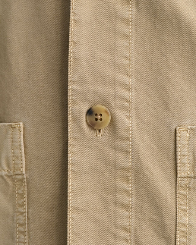 Stückgefärbte Twill Hemdjacke