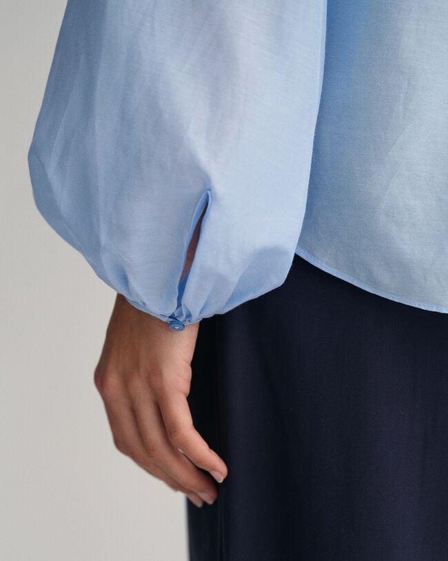 Relaxed Fit Baumwoll Seiden Bluse