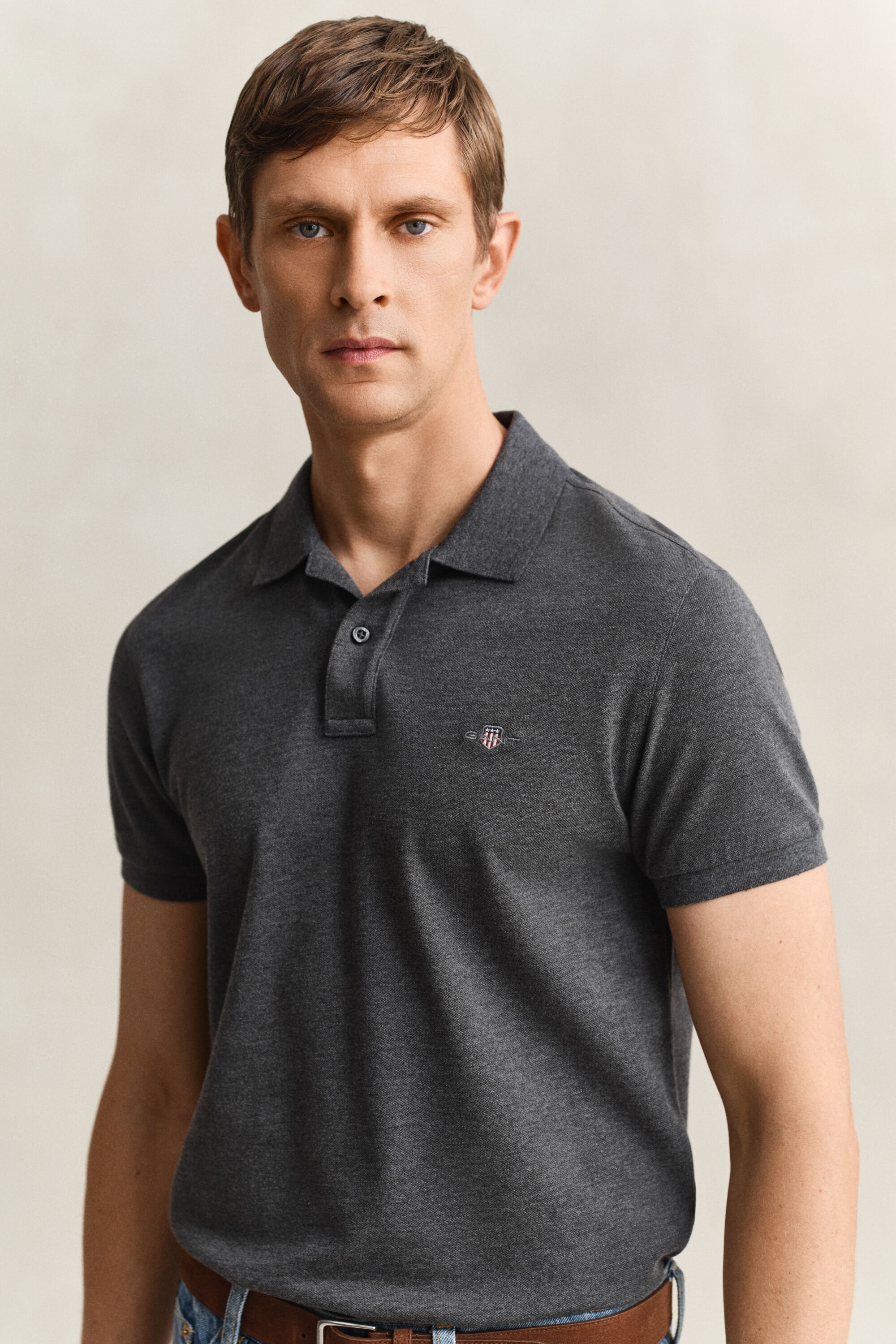 Slim Fit Archive Shield Piqué Poloshirt