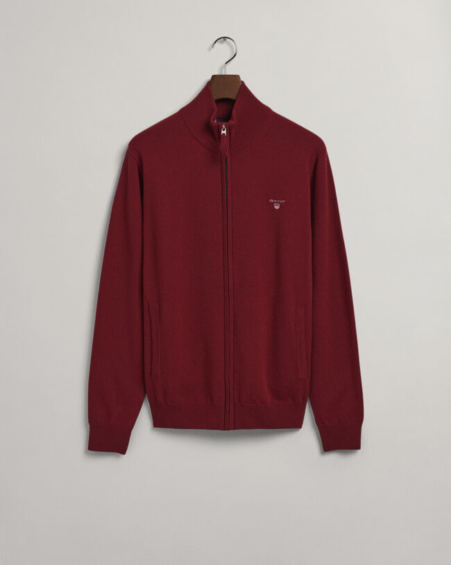 Strickjacke aus Super Fine Lambswool mit Rei&szlig;verschluss