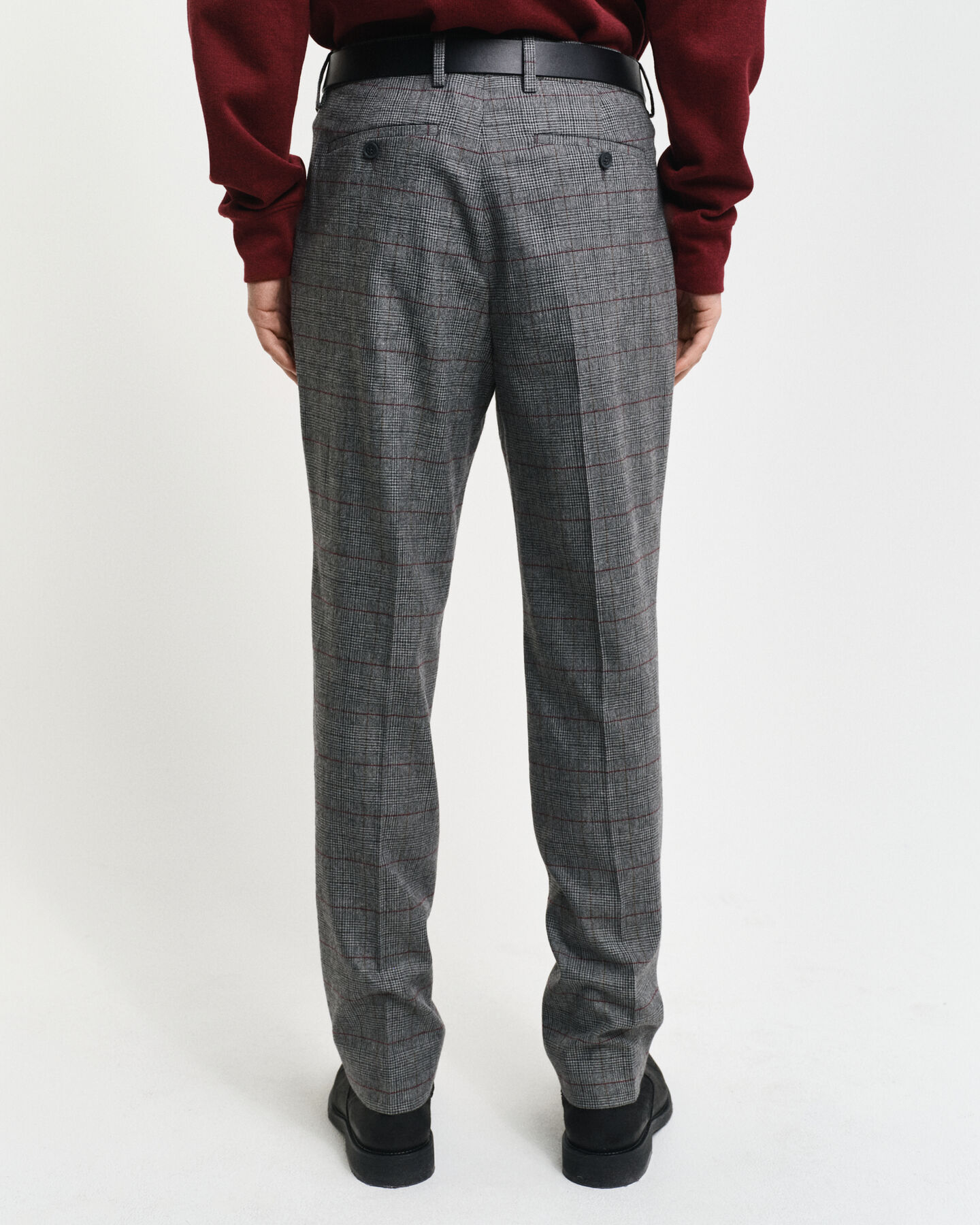 Slim Fit Anzughose mit Karomuster