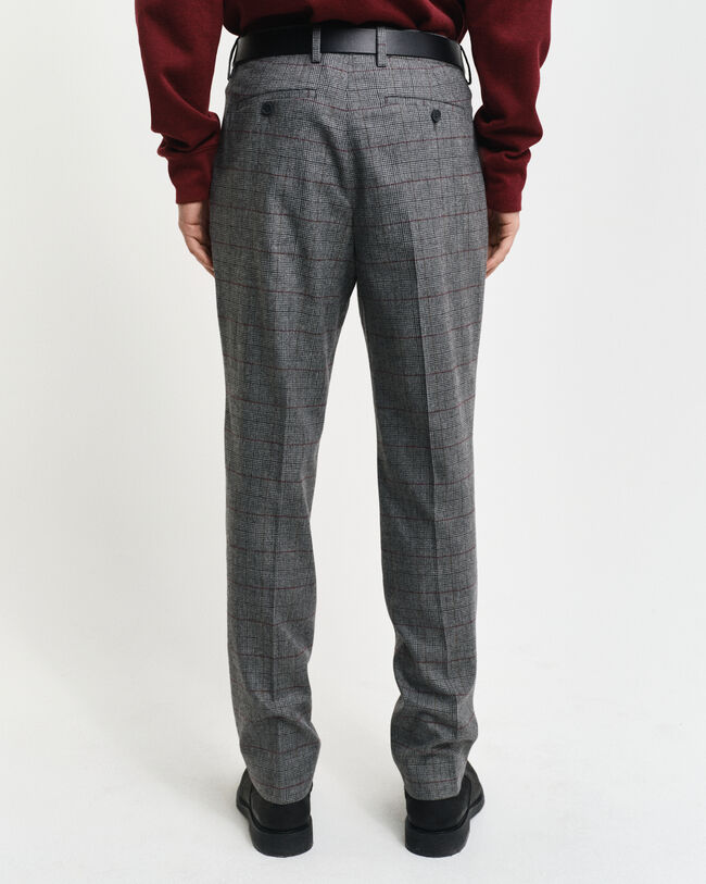 Slim Fit Anzughose mit Karomuster