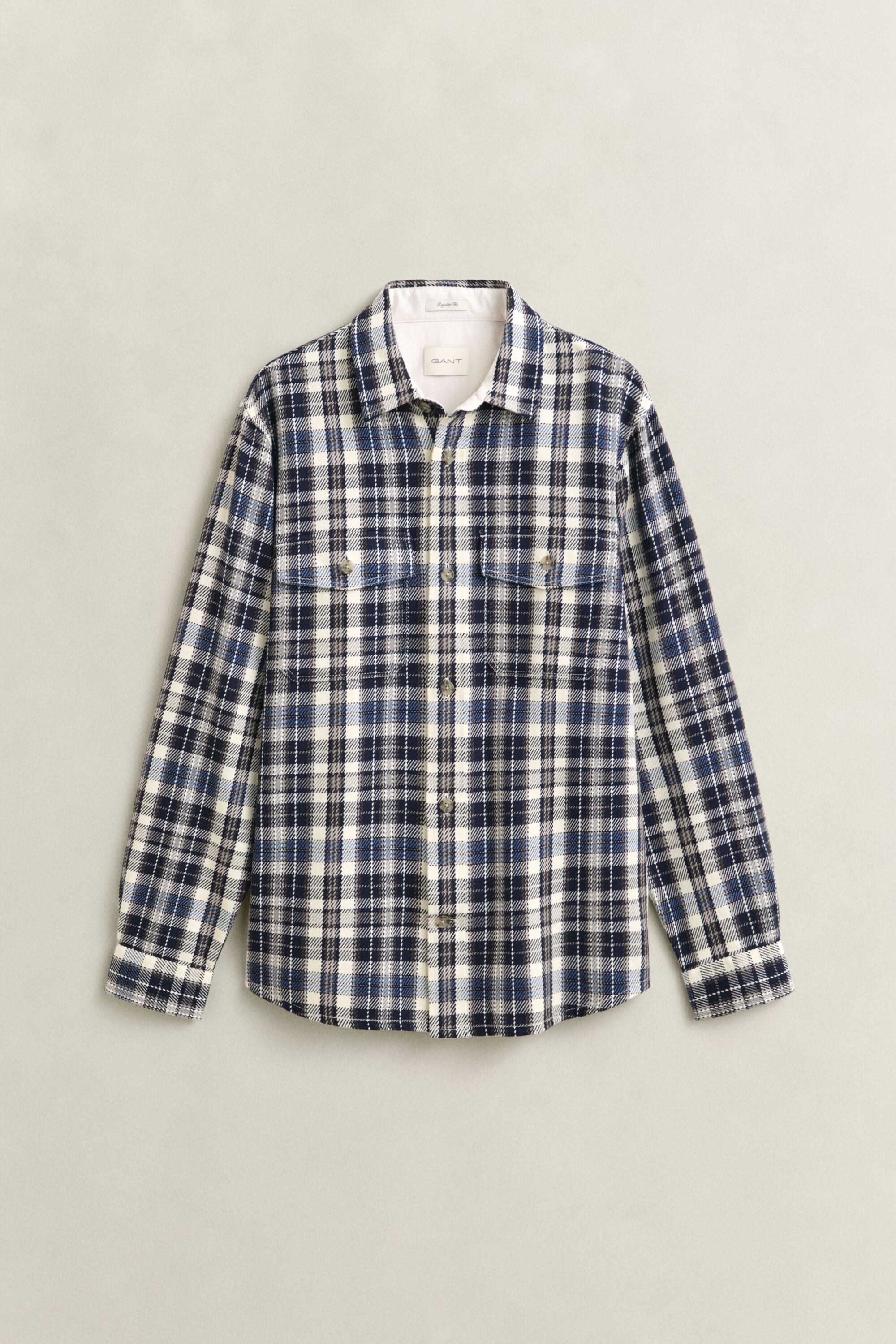 Karierte Hemdjacke aus Twill