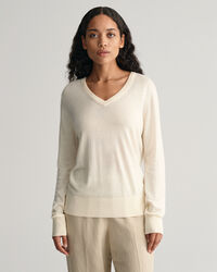 Feinstrick V-Neck Pullover