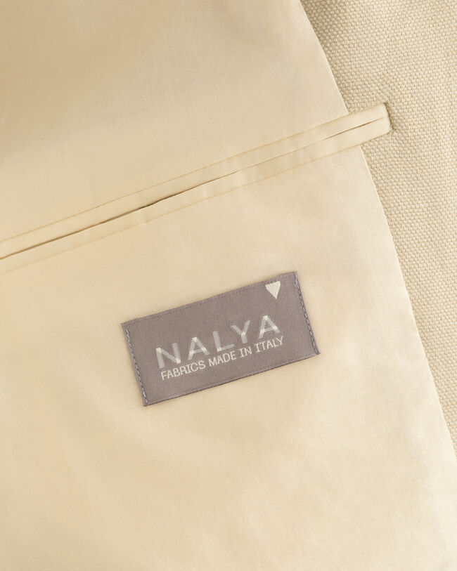 Relaxed Fit Baumwoll Leinen Anzugsakko