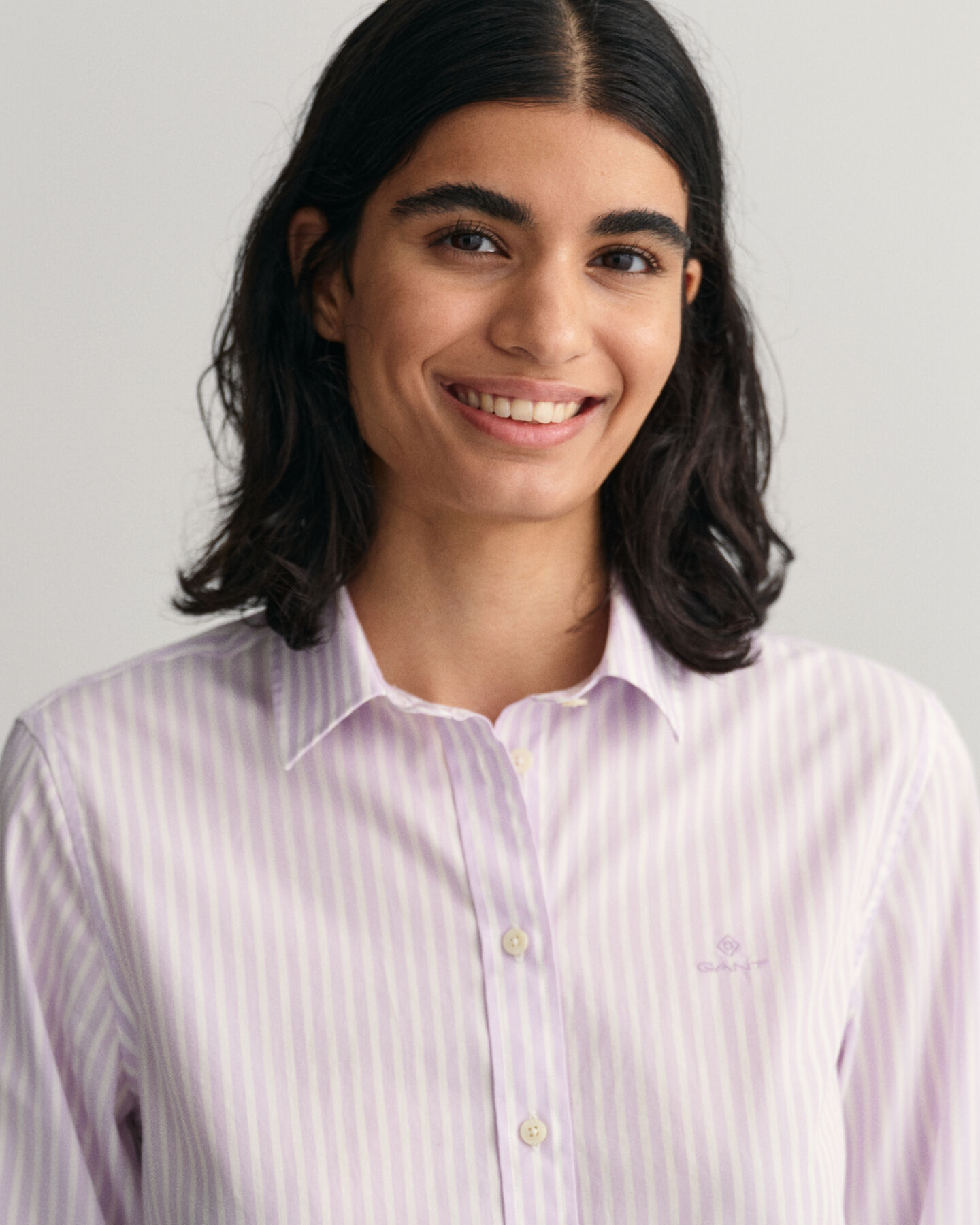 Regular Fit Broadcloth Bluse mit Streifen