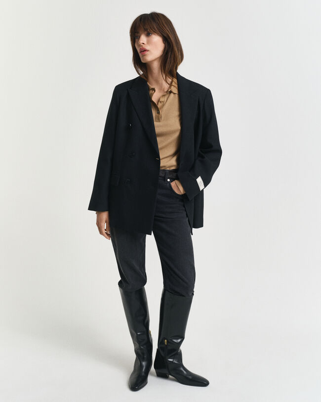 Nahtloses Langarm-Poloshirt mit Knöpfen