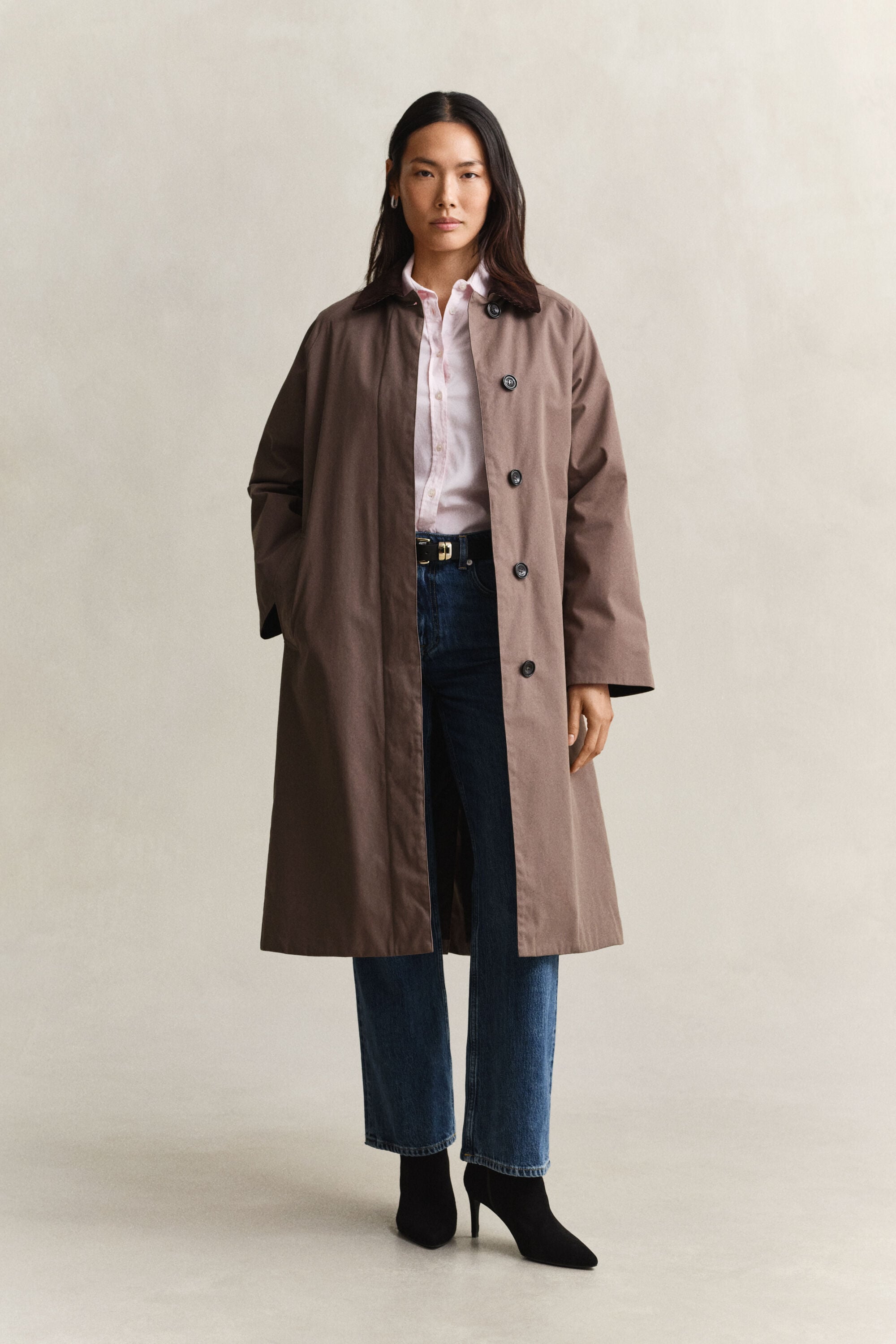 Classic Slim Fit Oxford-Bluse mit Stretch
