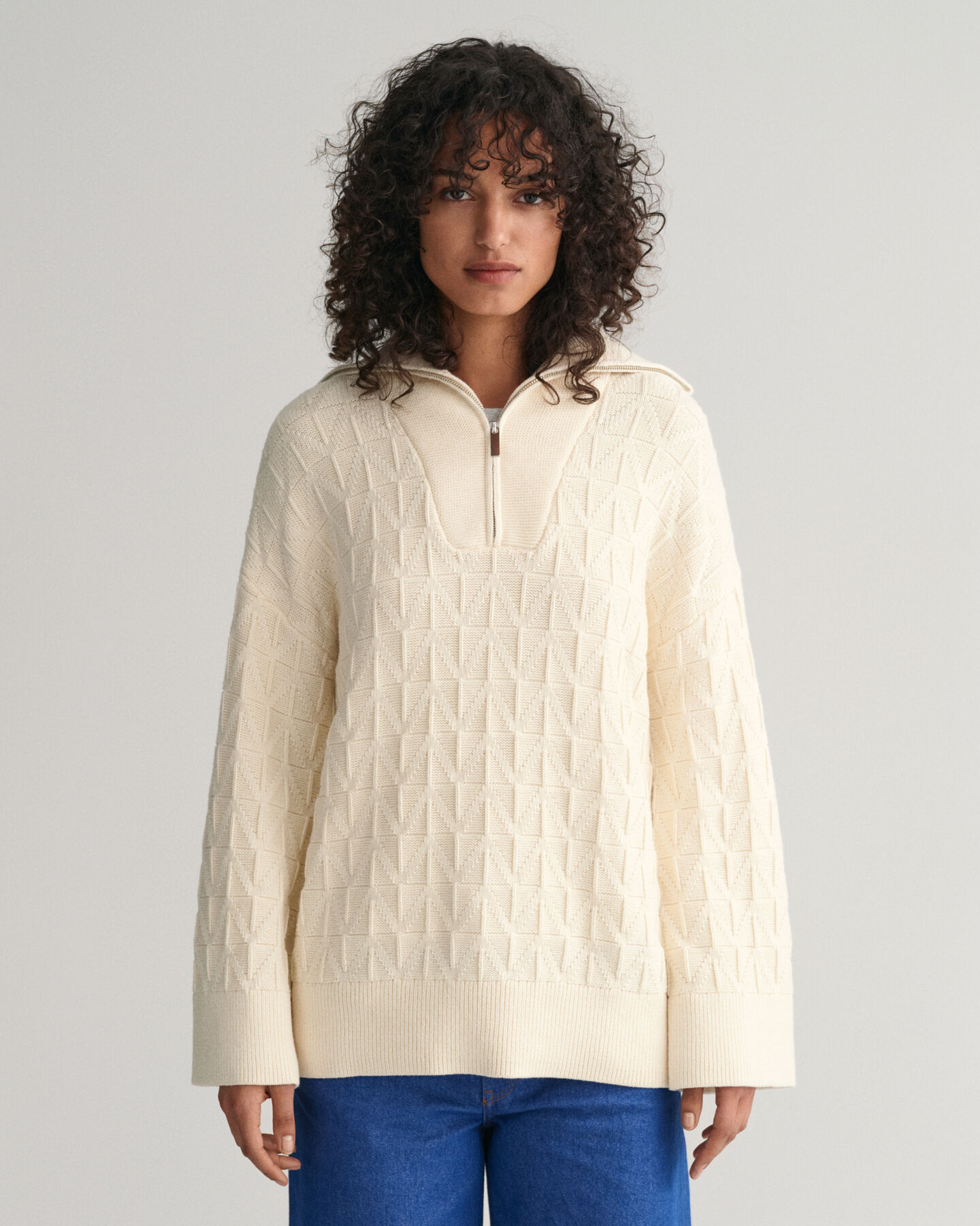 Troyer mit Fischgrätmuster