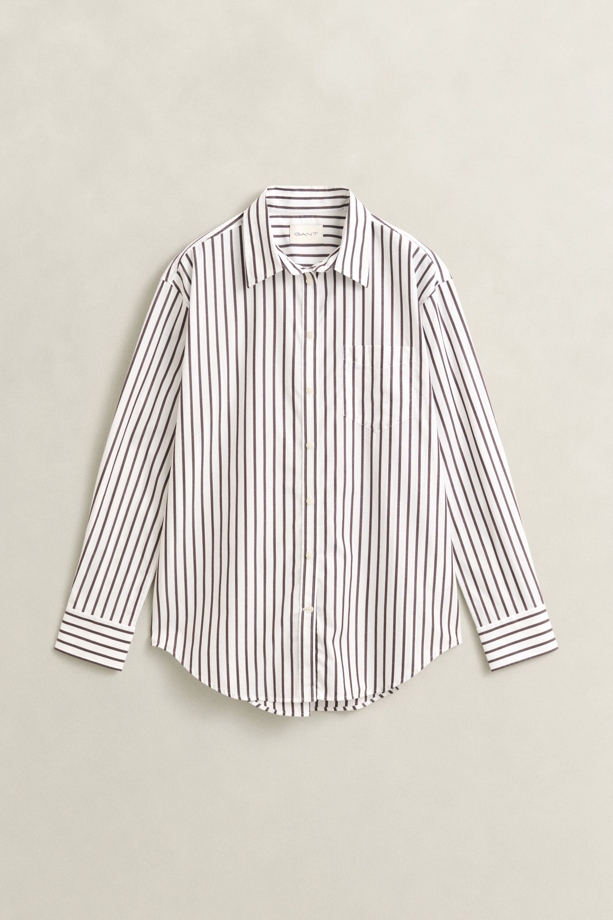 Relaxed Fit Classic Popeline-Bluse mit Streifen
