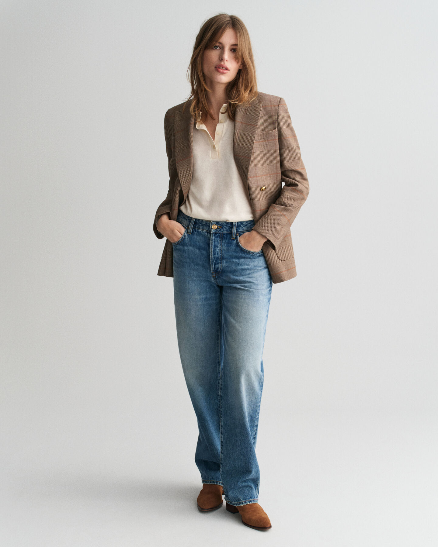 Regular Fit Club Blazer mit Karomuster