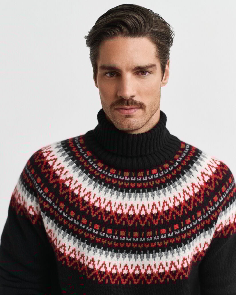 Fair Isle Rollkragenpullover