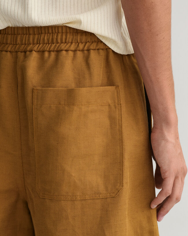 Baumwoll Leinen Shorts mit Kordelzug