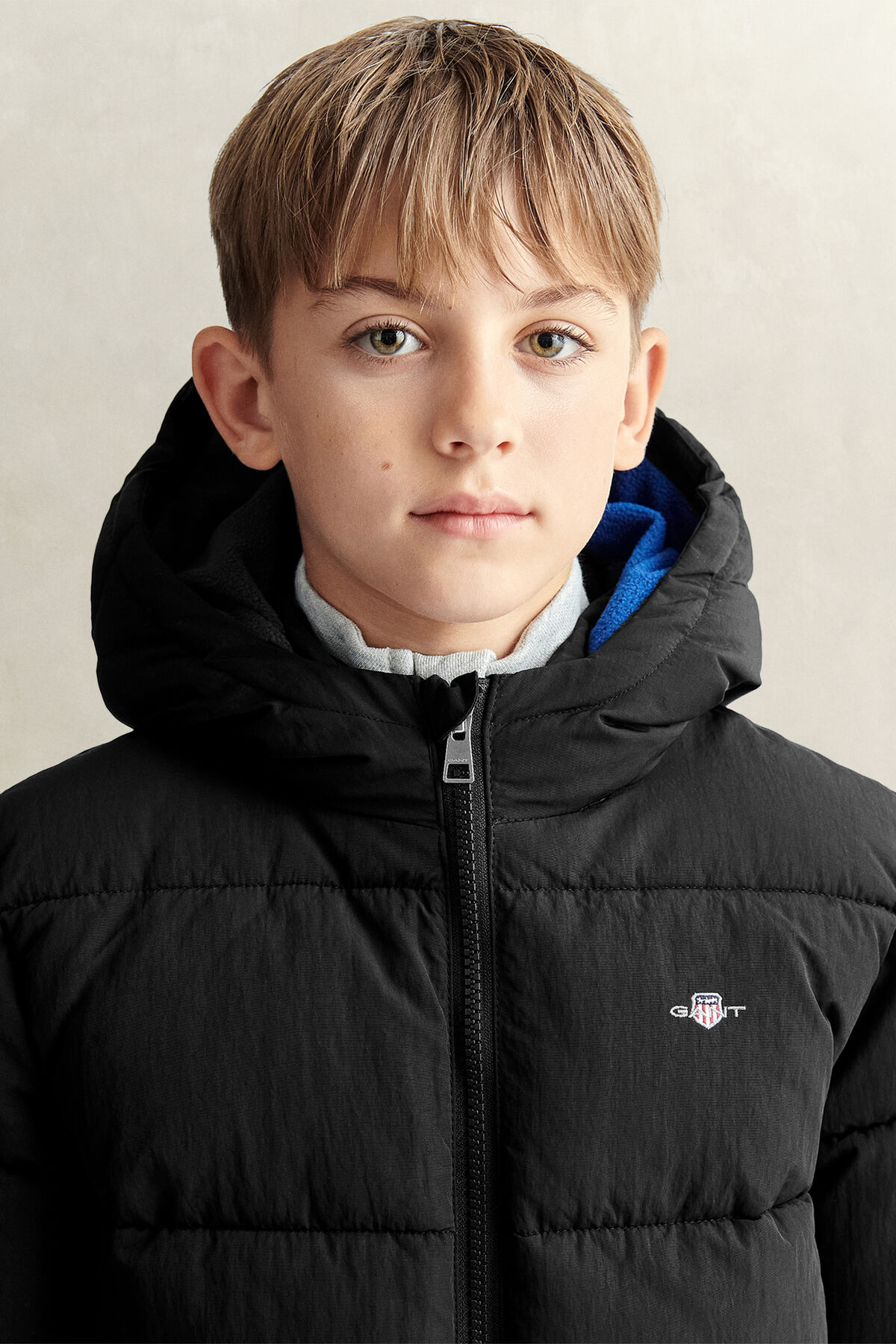 Teen Boys Baffle Jacket — BLACK