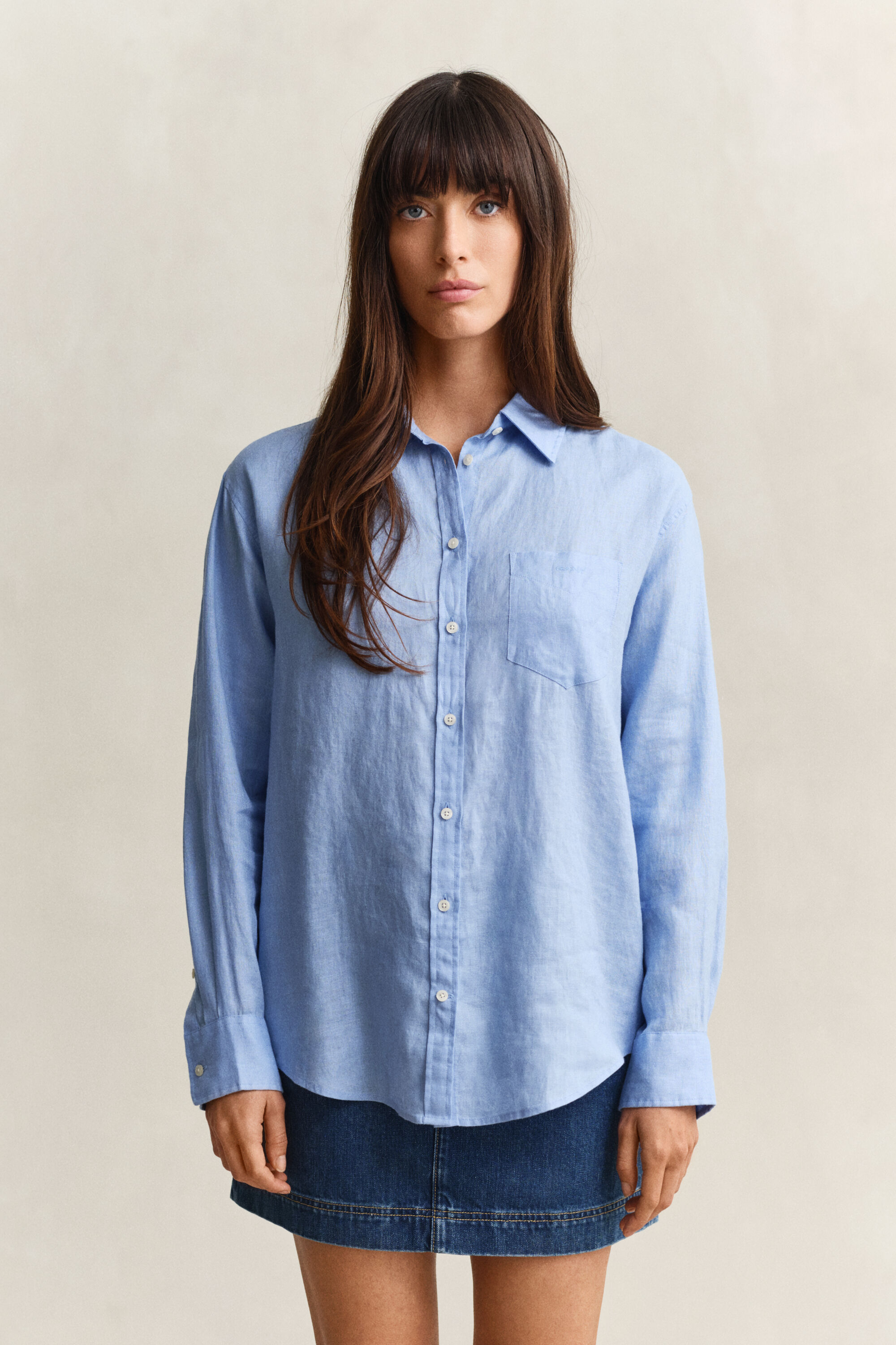 Relaxed Fit Leinen Bluse