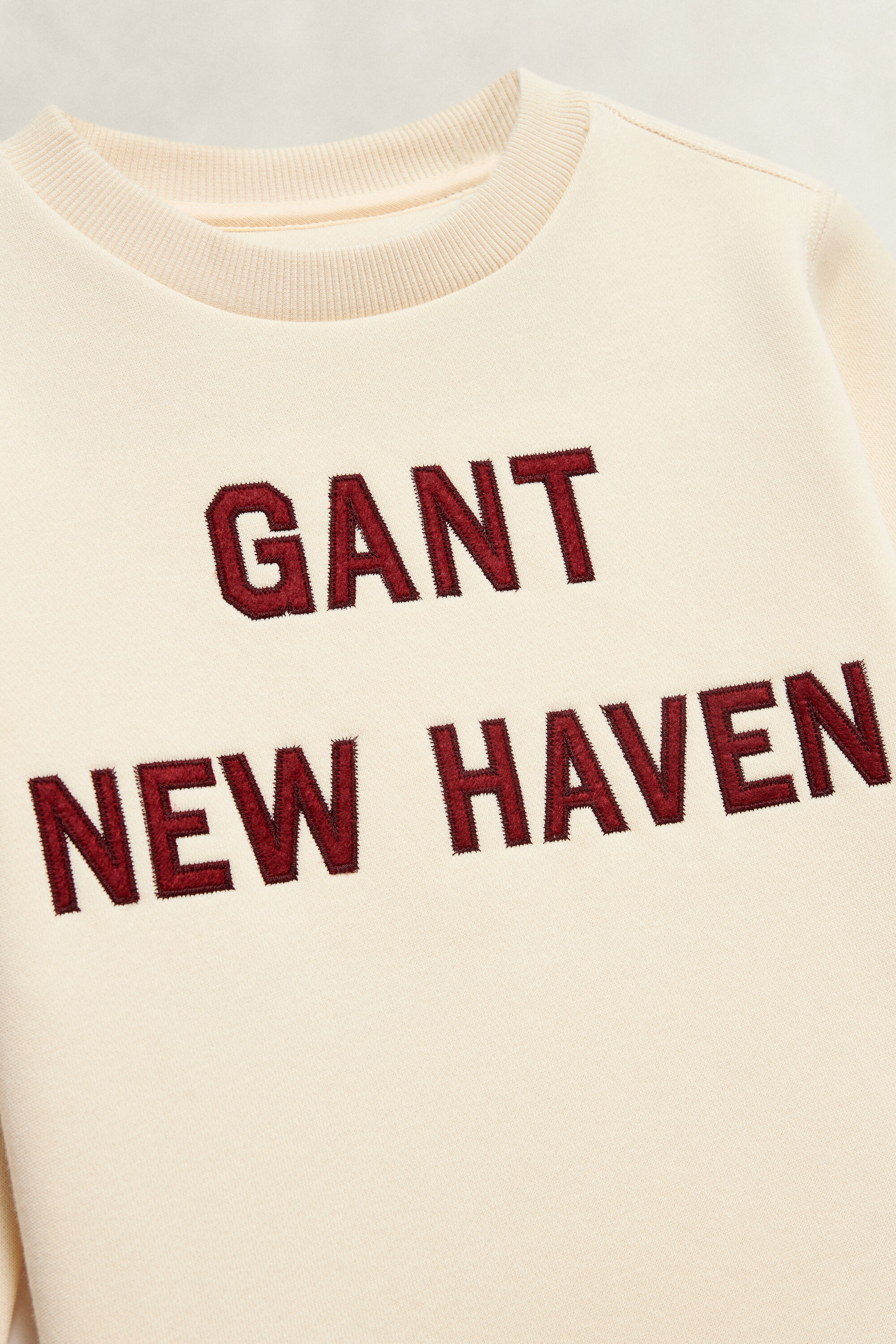 Boys Collegiate Sweatshirt — CREAMED WHITE