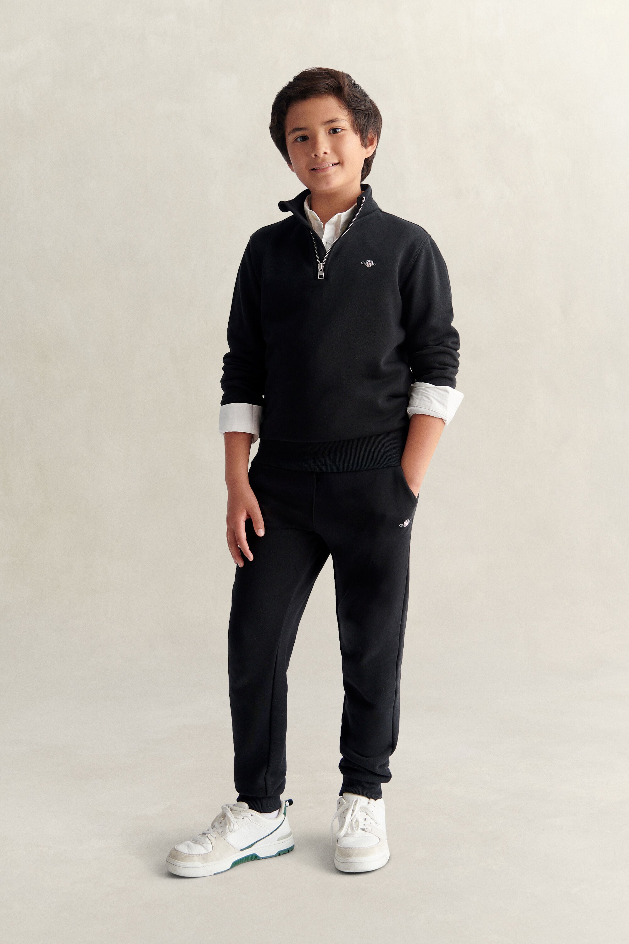 Teen Boys Shield Sweatshirt mit Reißverschlusskragen