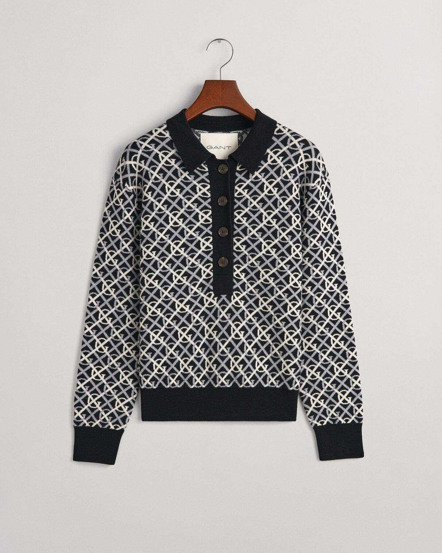 G Patterned Jacquard-Polopullover