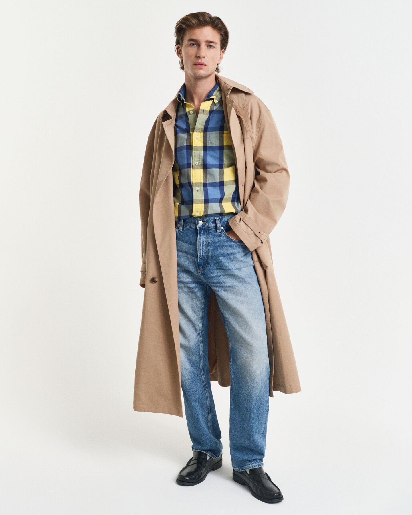 Relaxed Fit Twill Hemd mit Karomuster