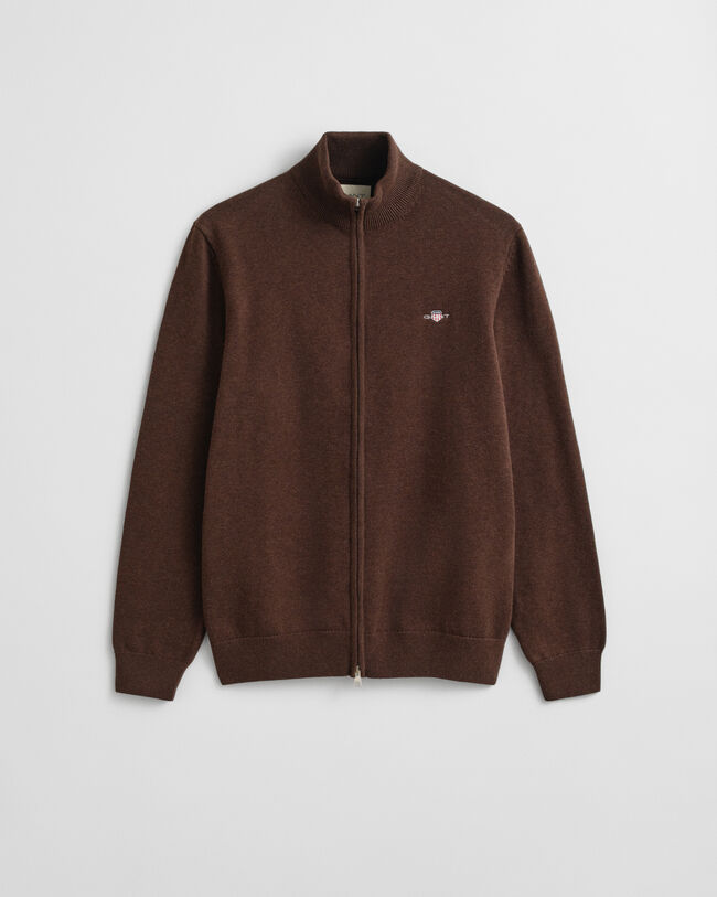 Casual Cotton Strickjacke mit Reißverschluss