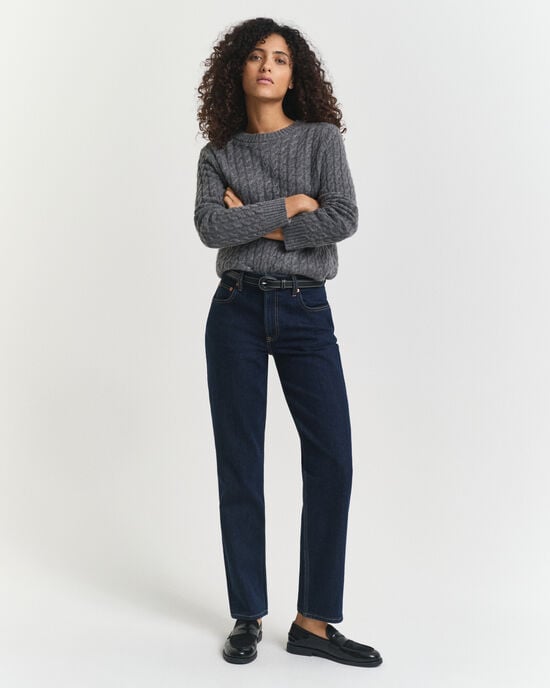Stretch-Jeans mit geradem Bein