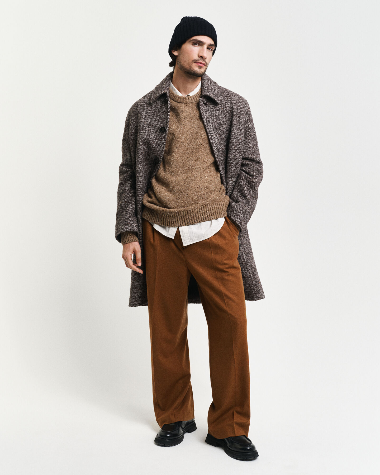 Wool Nepps Rundhalspullover