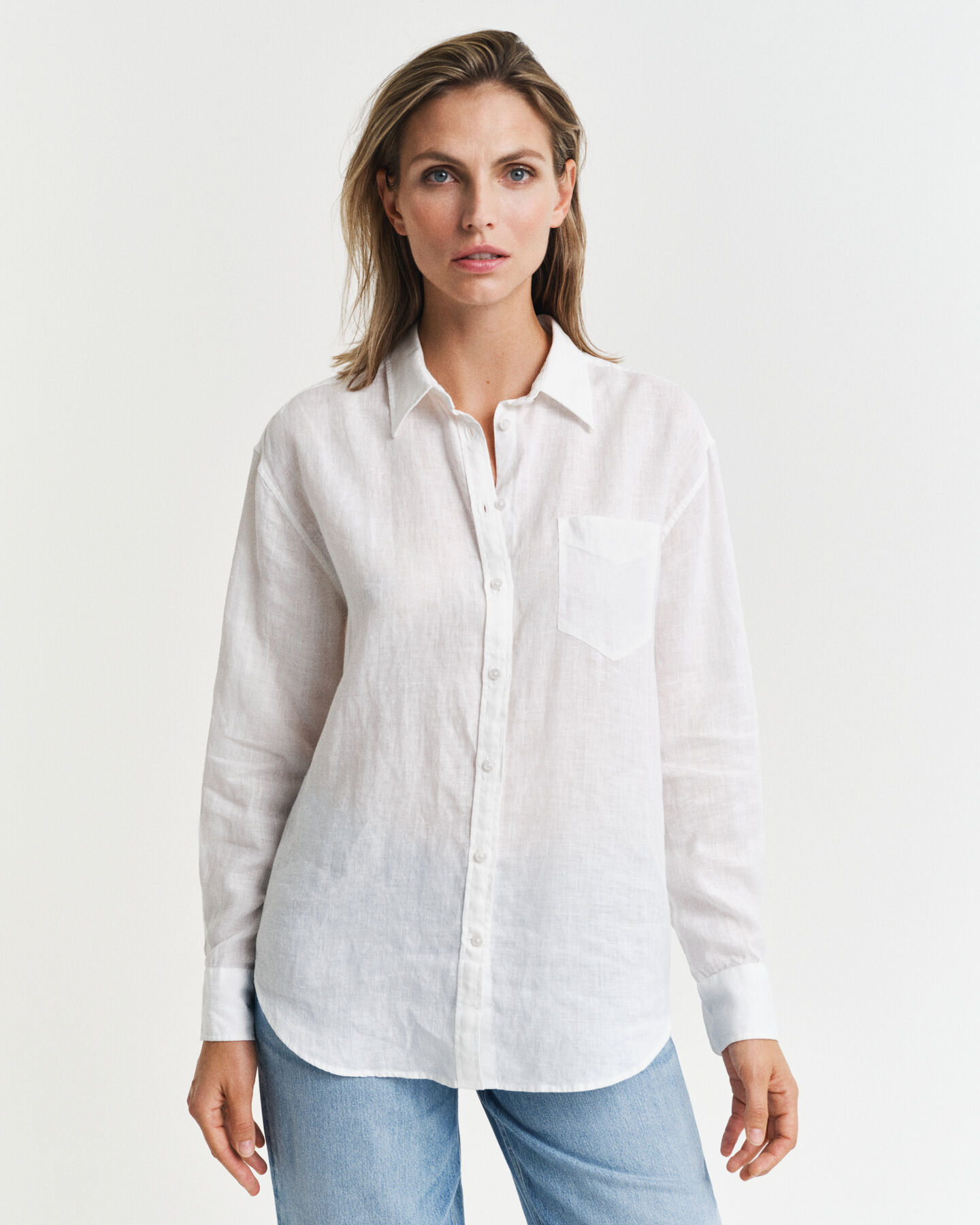Relaxed Fit Leinen Bluse
