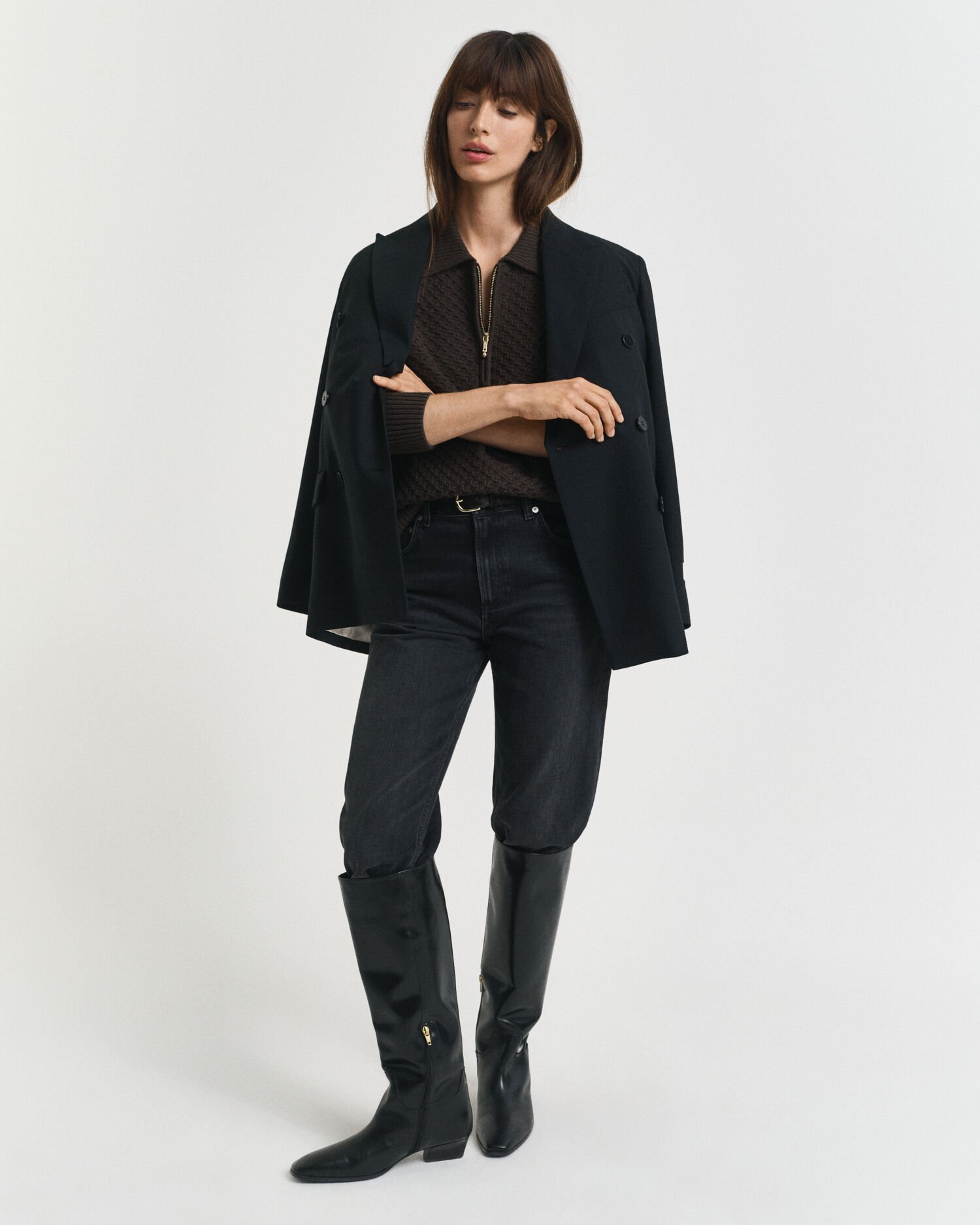 Troyer aus strukturierter Baumwolle