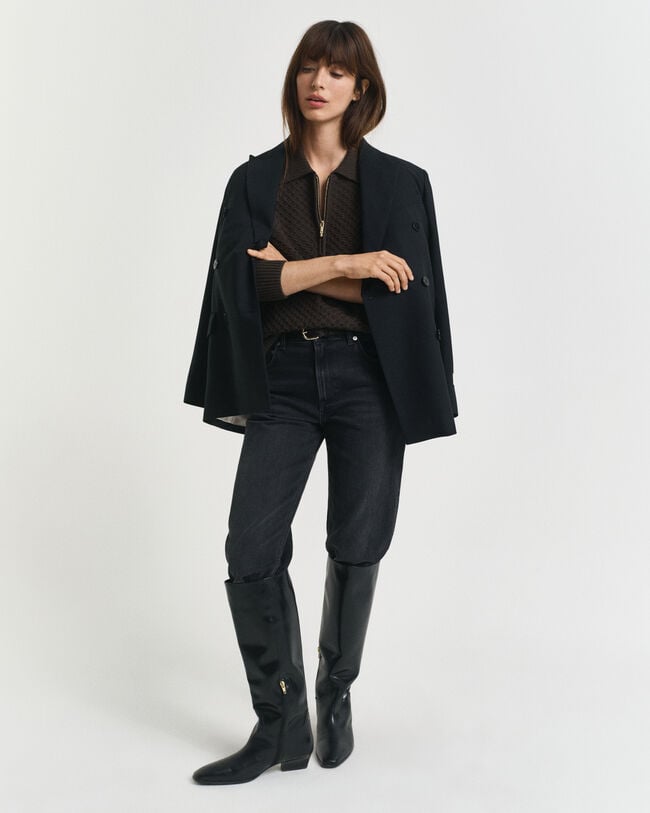 Troyer aus strukturierter Baumwolle