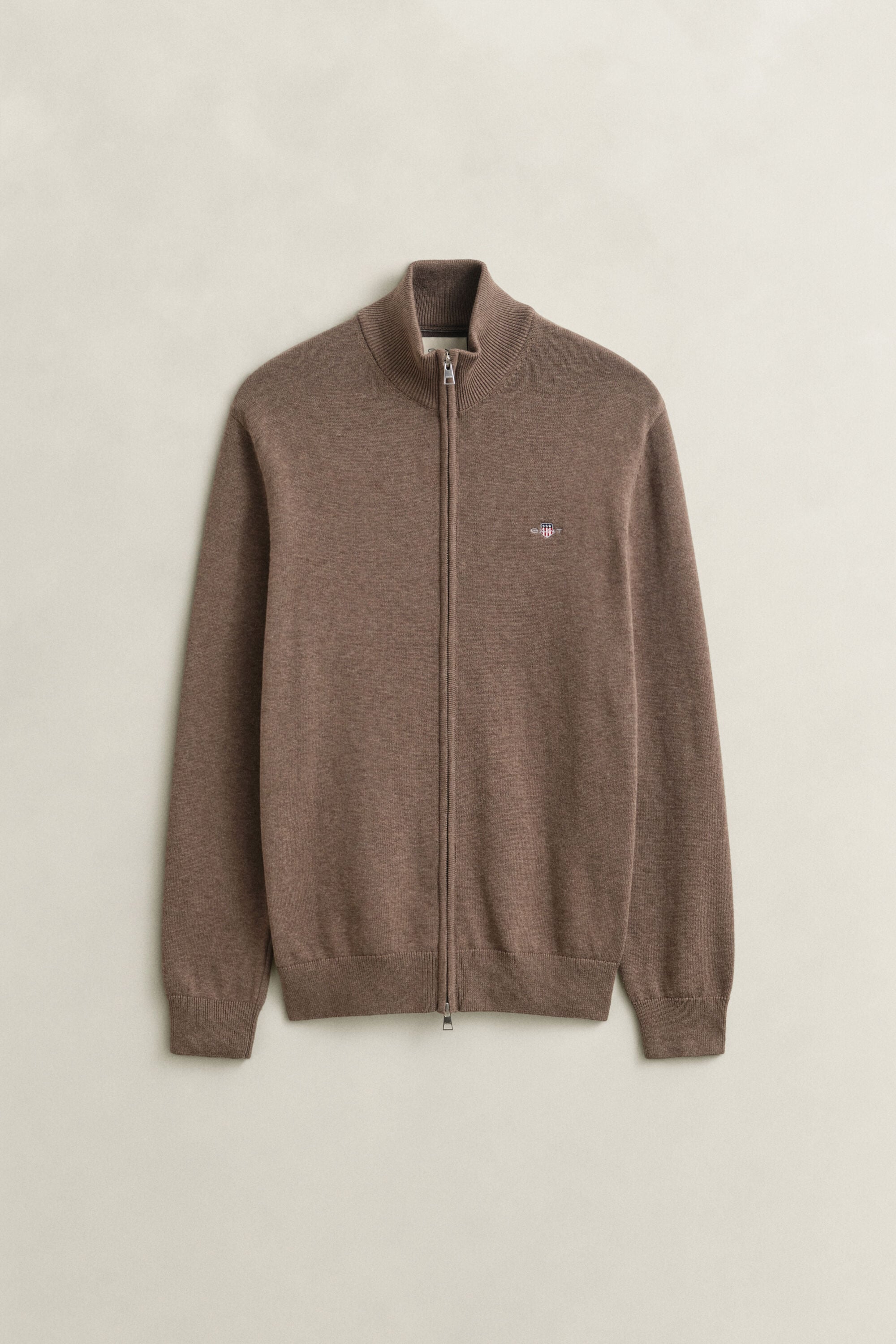 Casual Cotton Strickjacke mit Reißverschluss