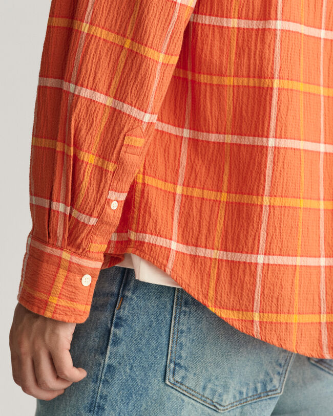 Strukturiertes Oversized Karohemd