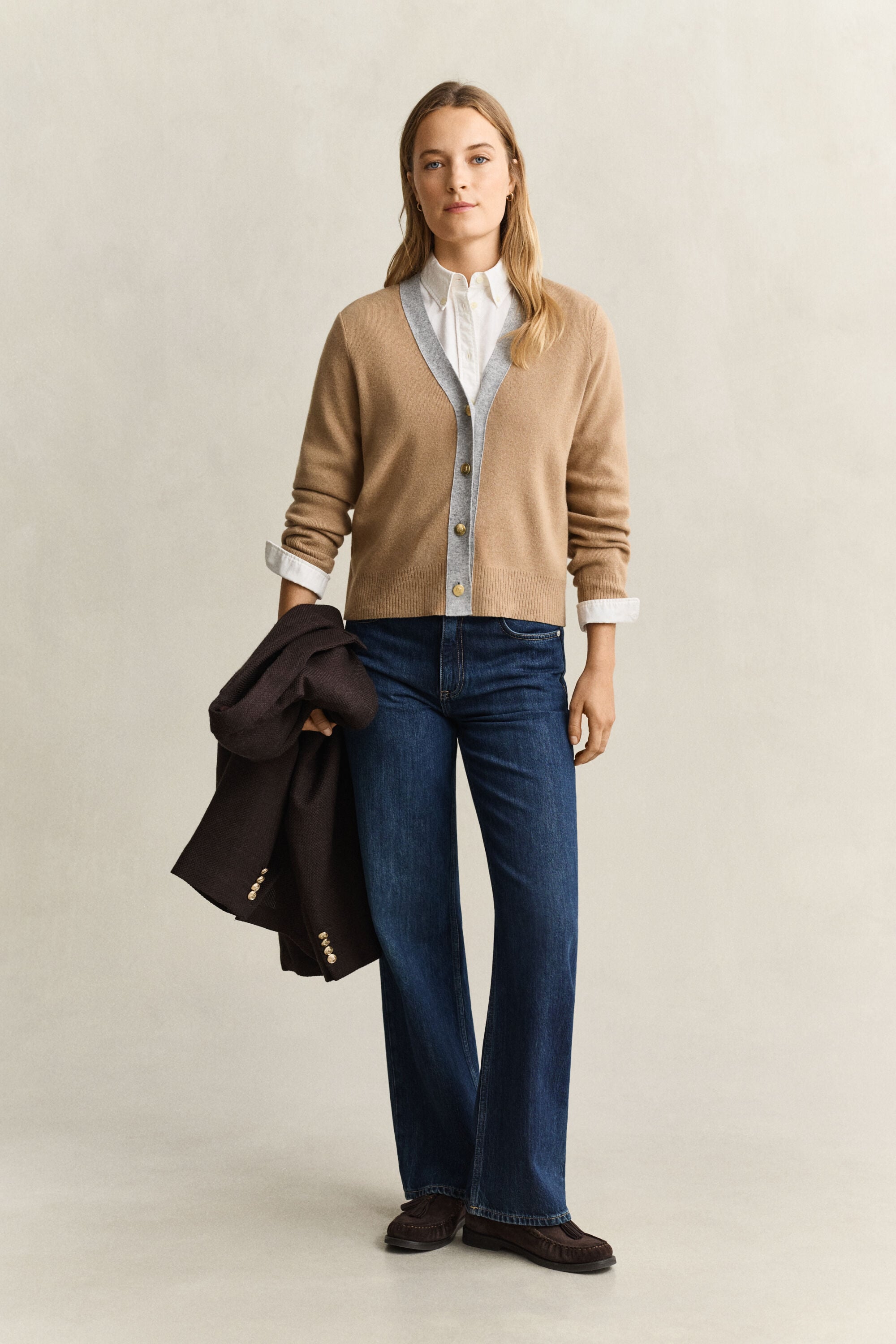 Cardigan mit Kontrastdetails