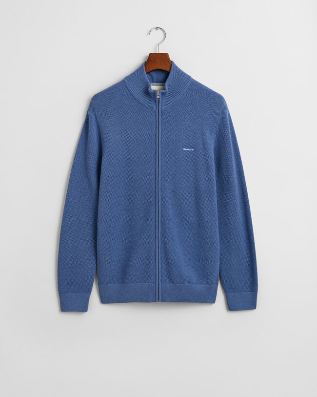 Strickjacke aus Baumwoll-Piqué