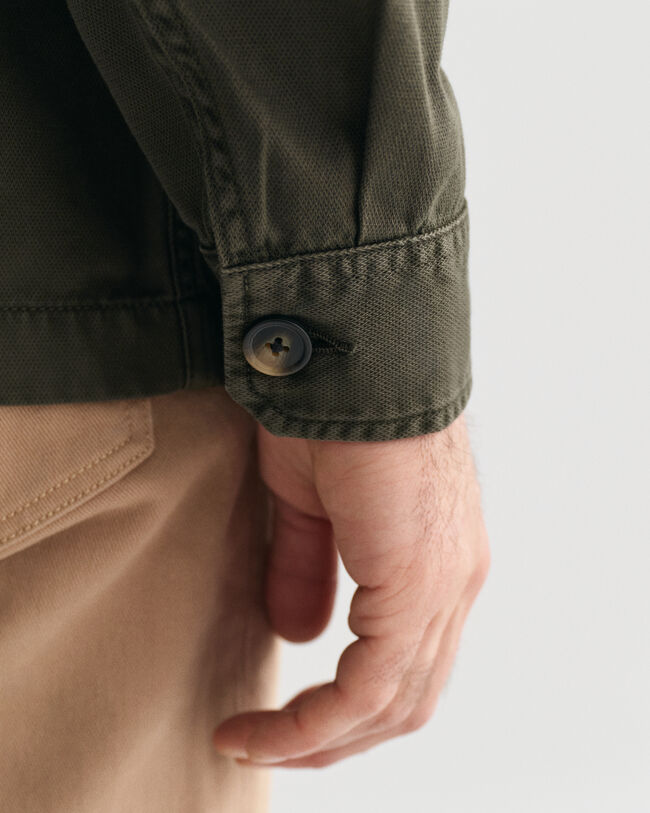 Stückgefärbte Hemdjacke