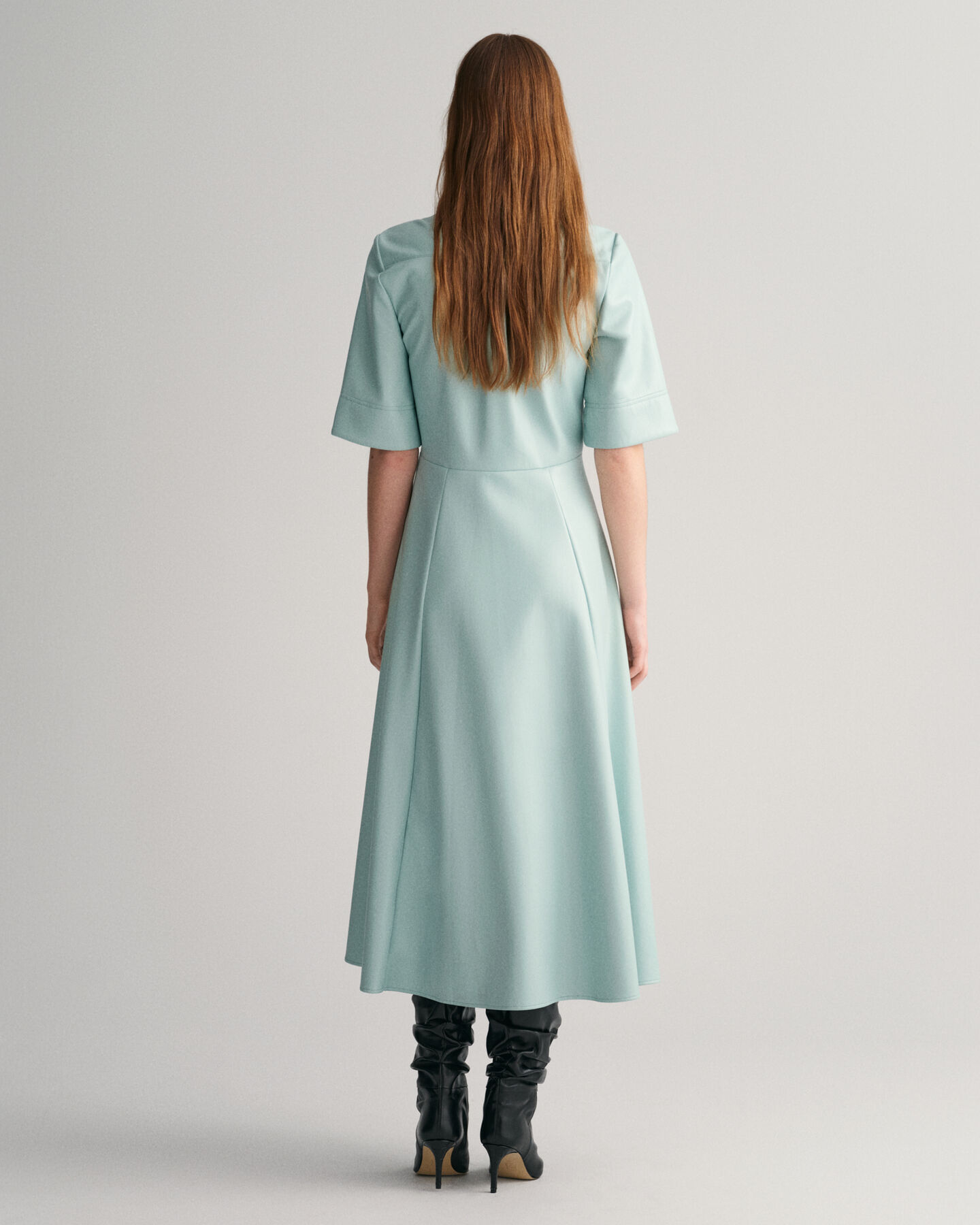 Hemdblusenkleid aus Kunstleder