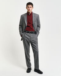 Slim Fit Anzughose mit Karomuster