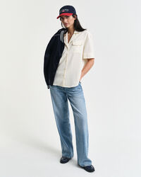 Relaxed Fit Bluse mit Brusttasche