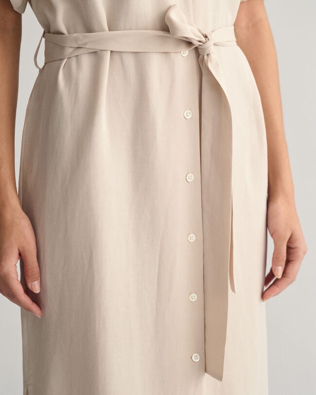 Kurzarm-Hemdblusenkleid mit Tasche