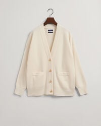 Einfarbiger Oversized Strickjacke